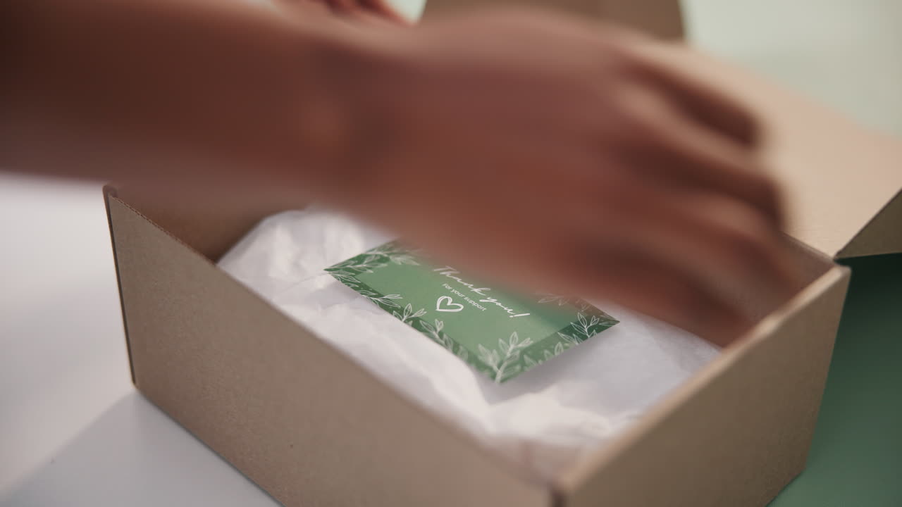 Box with Thank You Card