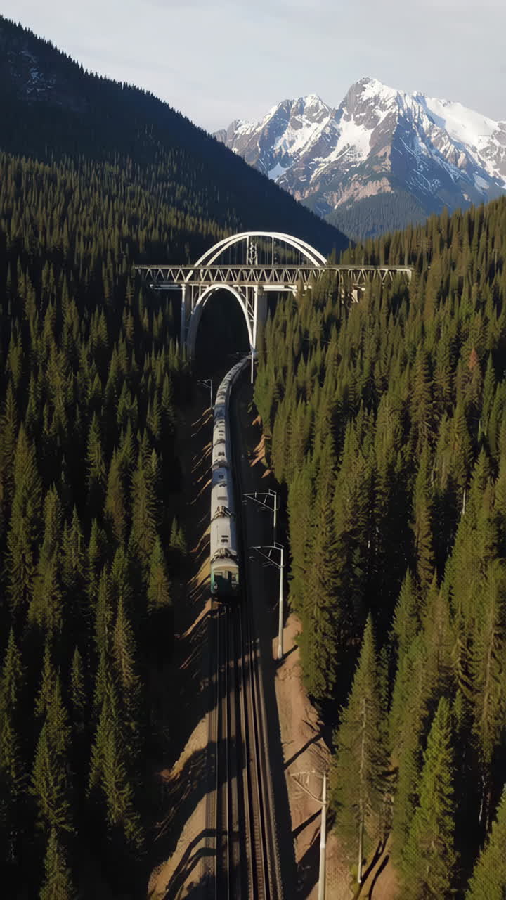 Train Journey Through Mountainous Forest