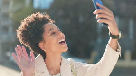 Selfie,-peace-sign-and-social-media-influencer