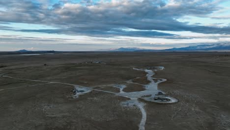 vast open plains near parowan gap campground in utah, usa