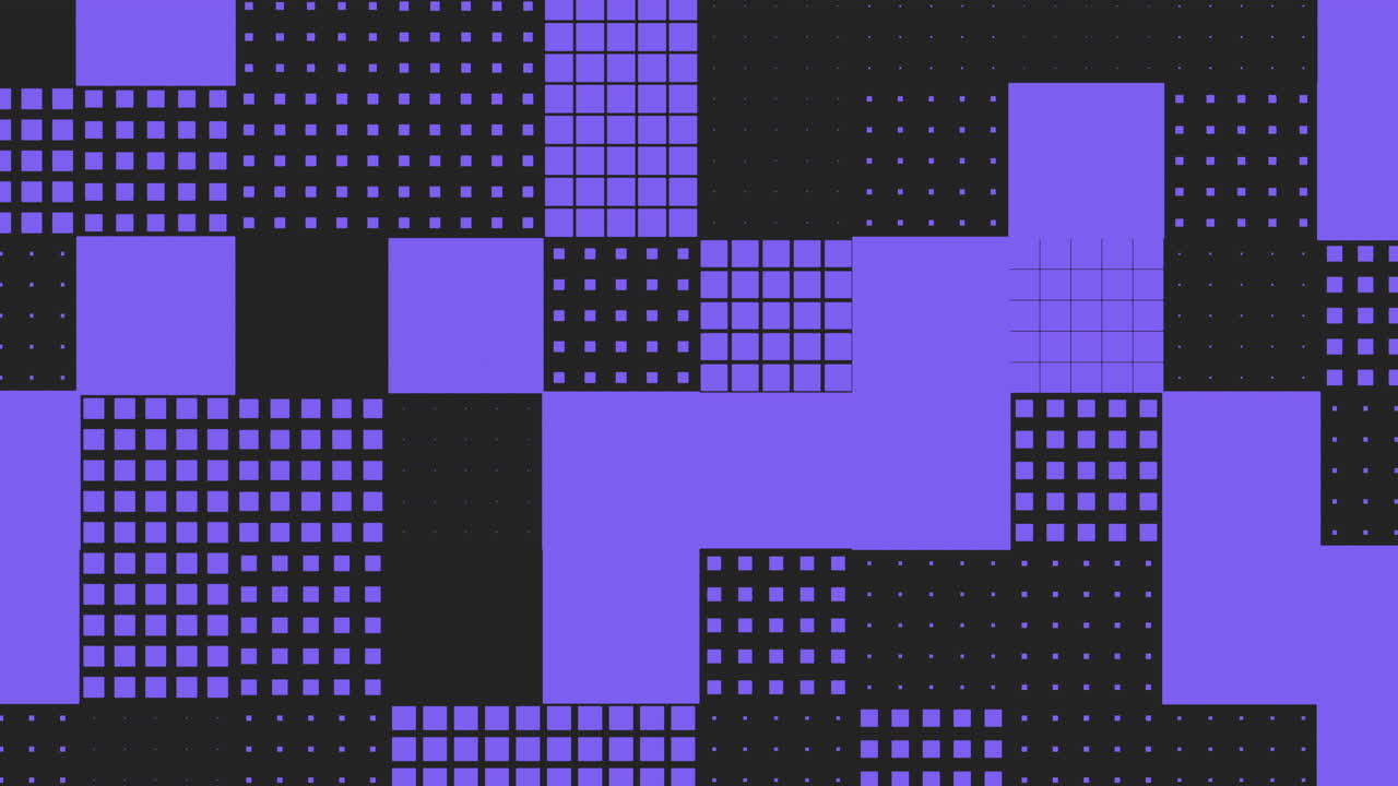 Purple pixels and dots in rows pattern