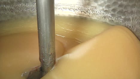 close-up of a stand mixer as it mixes up a batch of loukoumi, turkish cyprus delight, a popular traditional european treat