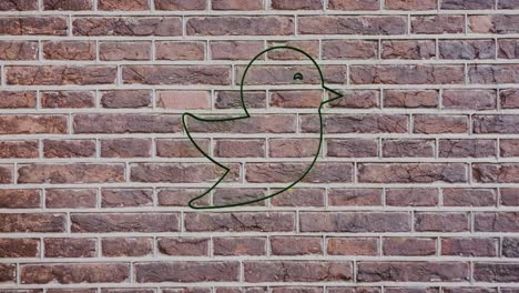 signo de corazón de neón en la pared de ladrillo 4k