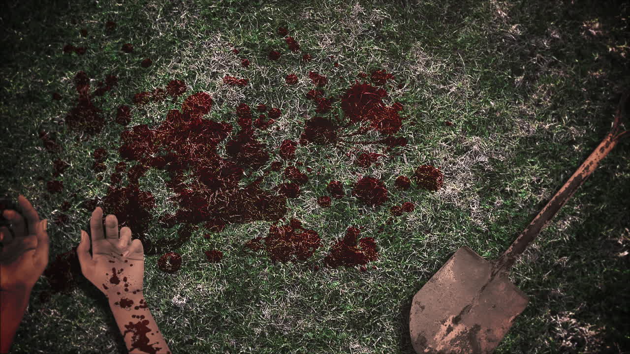 fondo de terror místico con manos de sangre oscura y fondo abstracto de empuje