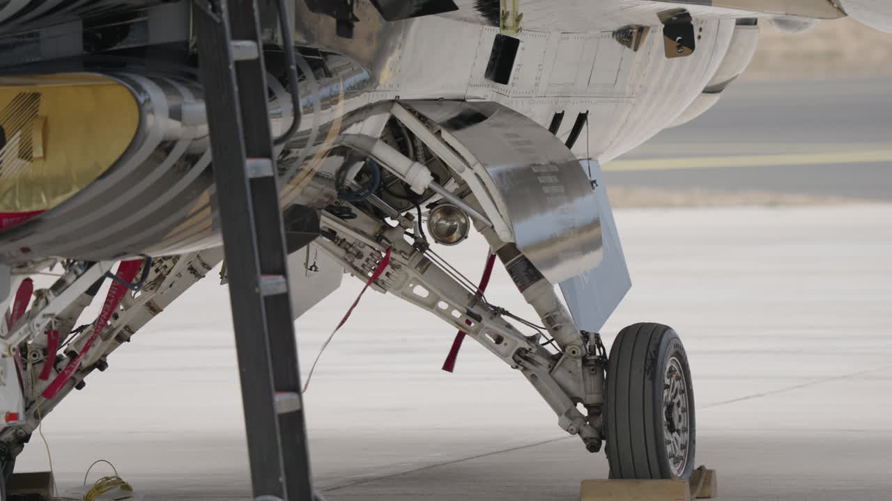 Close-up of Aircraft Landing Gear