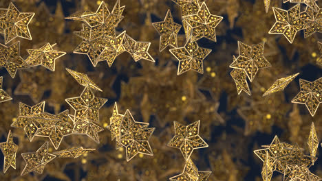 Weihnachtlicher-Goldener-Sternwirbel-Hintergrund-Looptile