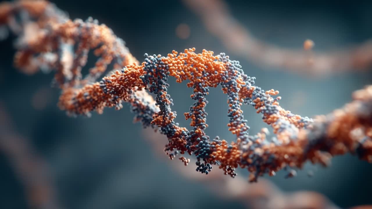 Intricate Molecular Visualization: An Immersive Journey into the Structure of DNA, Showcasing the Elegance of Genetic Information Through Detailed Renderings