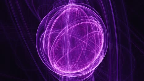 caótica célula del núcleo fractal girando y evolucionando - bola de energía en bucle sin fisuras