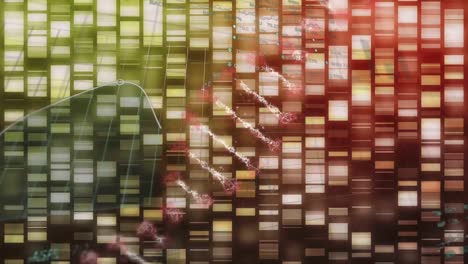 Animation-Des-Spinnens-Von-DNA-Strängen-Und-Der-Datenverarbeitung