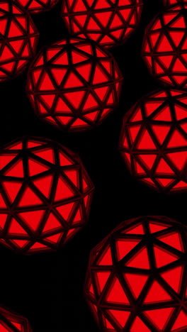 abstract red geometric spheres