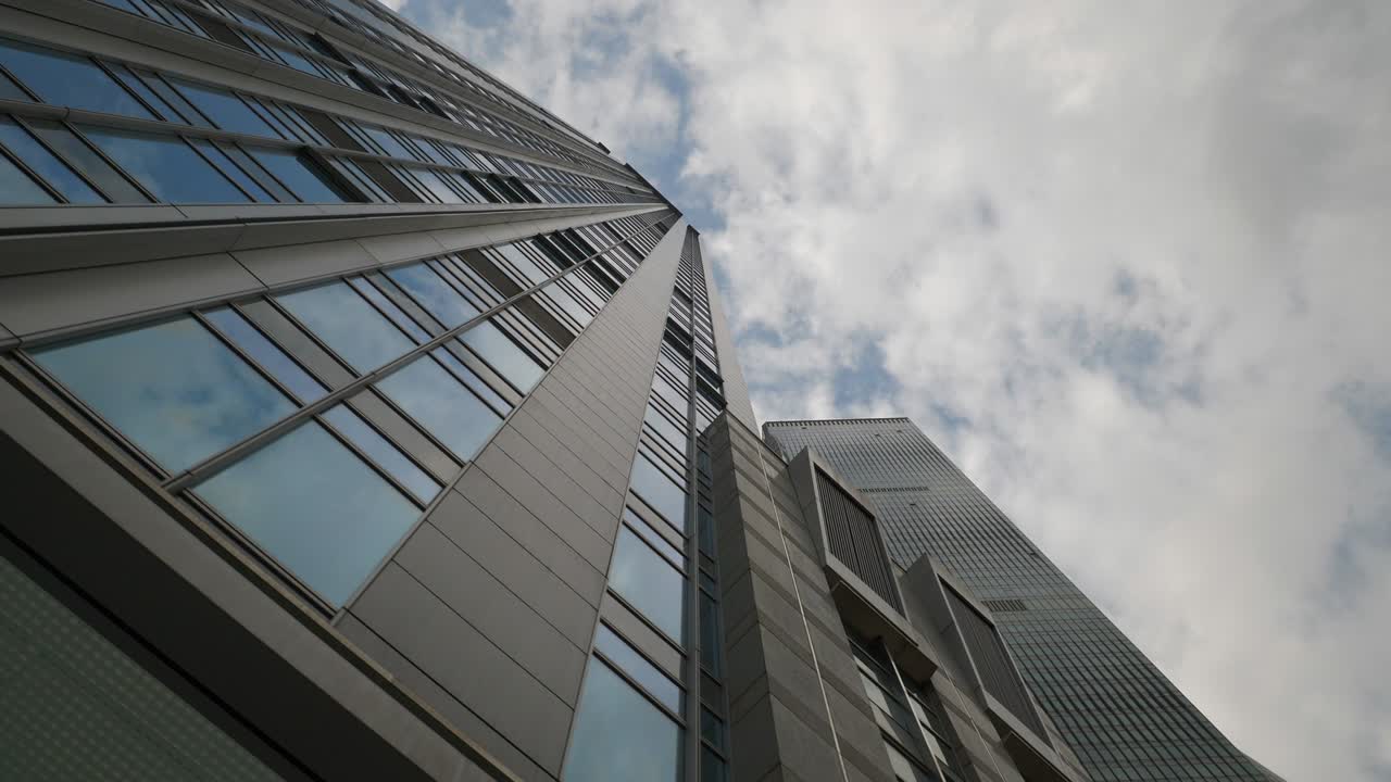 hora del día guangzhou ciudad centro rascacielos arriba vista 4k china