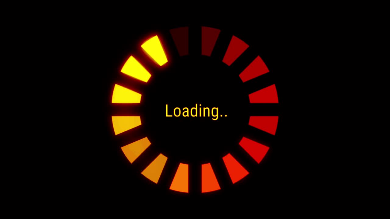 Animation colorful loading circle.