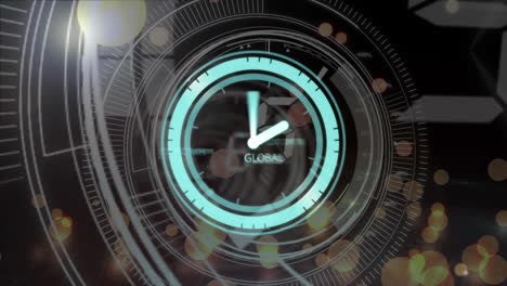 animación del procesamiento de datos durante el reloj