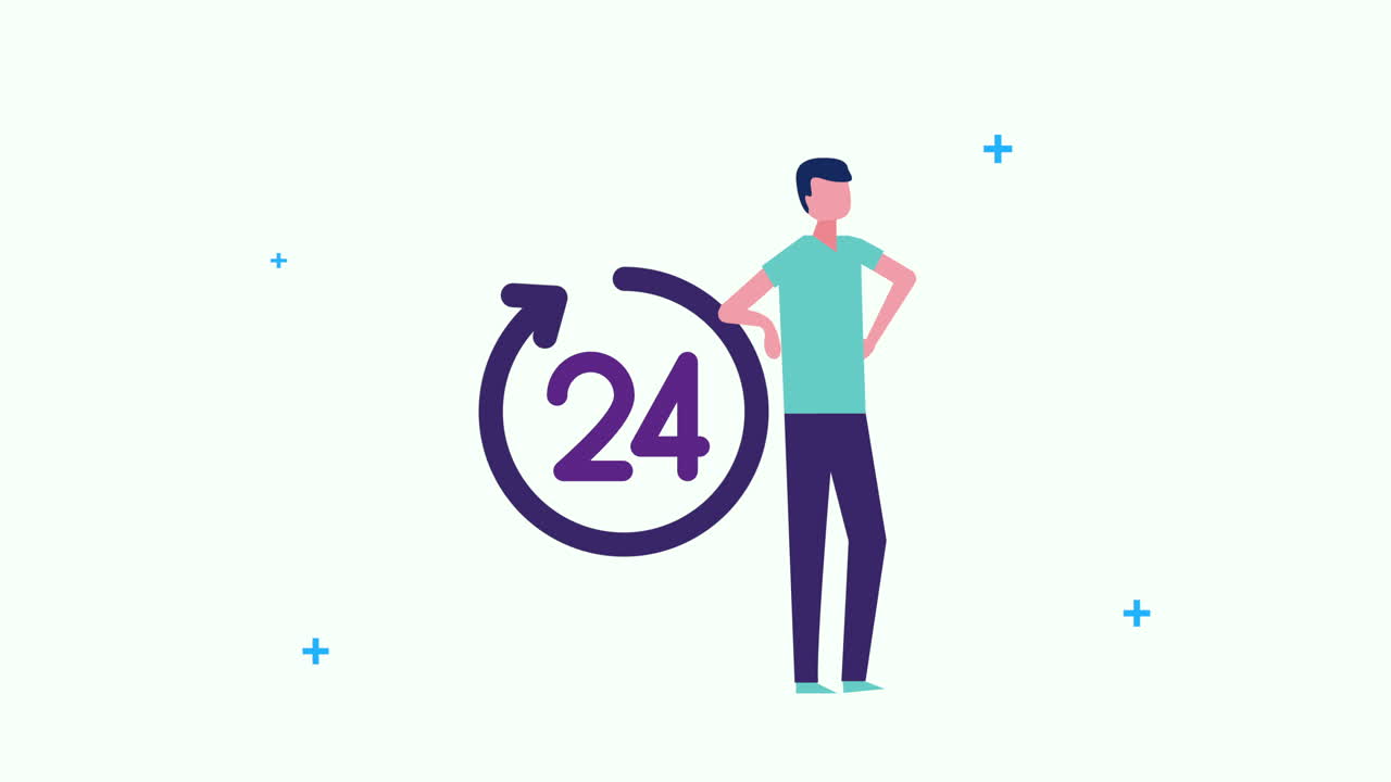 young businessman with 24 hours service