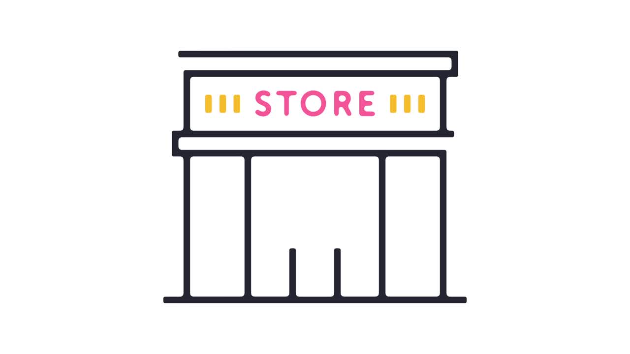 Retail Store Icon Animation