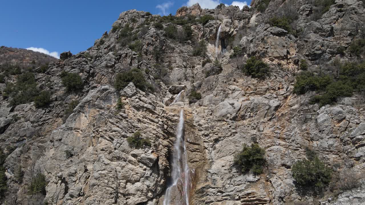 자연폭포 드론뷰