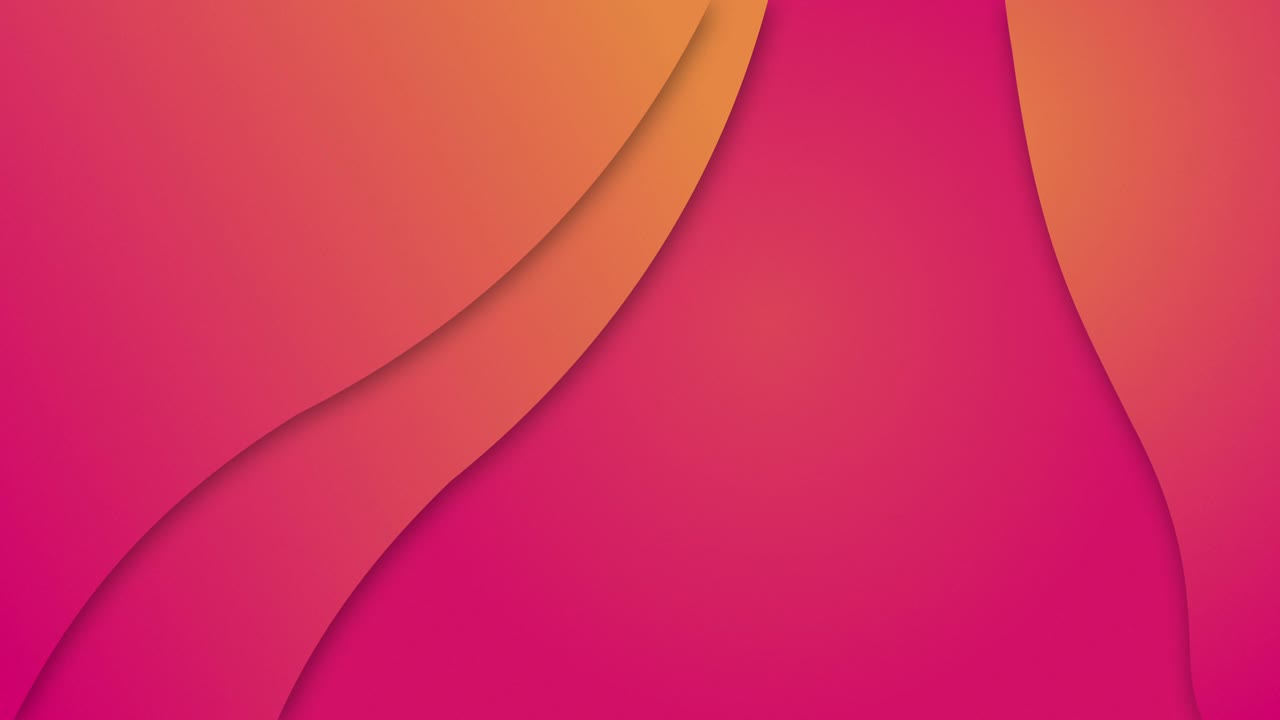 animación de líneas de gradiente de rosa a naranja ondulando en un bucle sin costuras