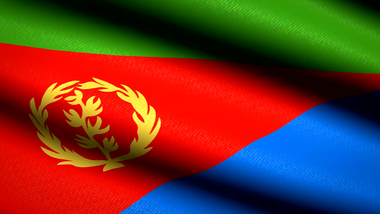 에리트레아 발을 흔들고 있는 섬유 텍스처 배경, 원활한 루프 애니메이션, 풀 스크린, 슬로 모션, 4k 비디오