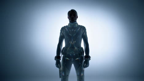 futuristic sci-fi figure
