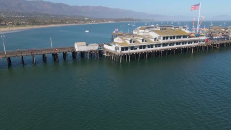 long shot of the santa barbara pier california