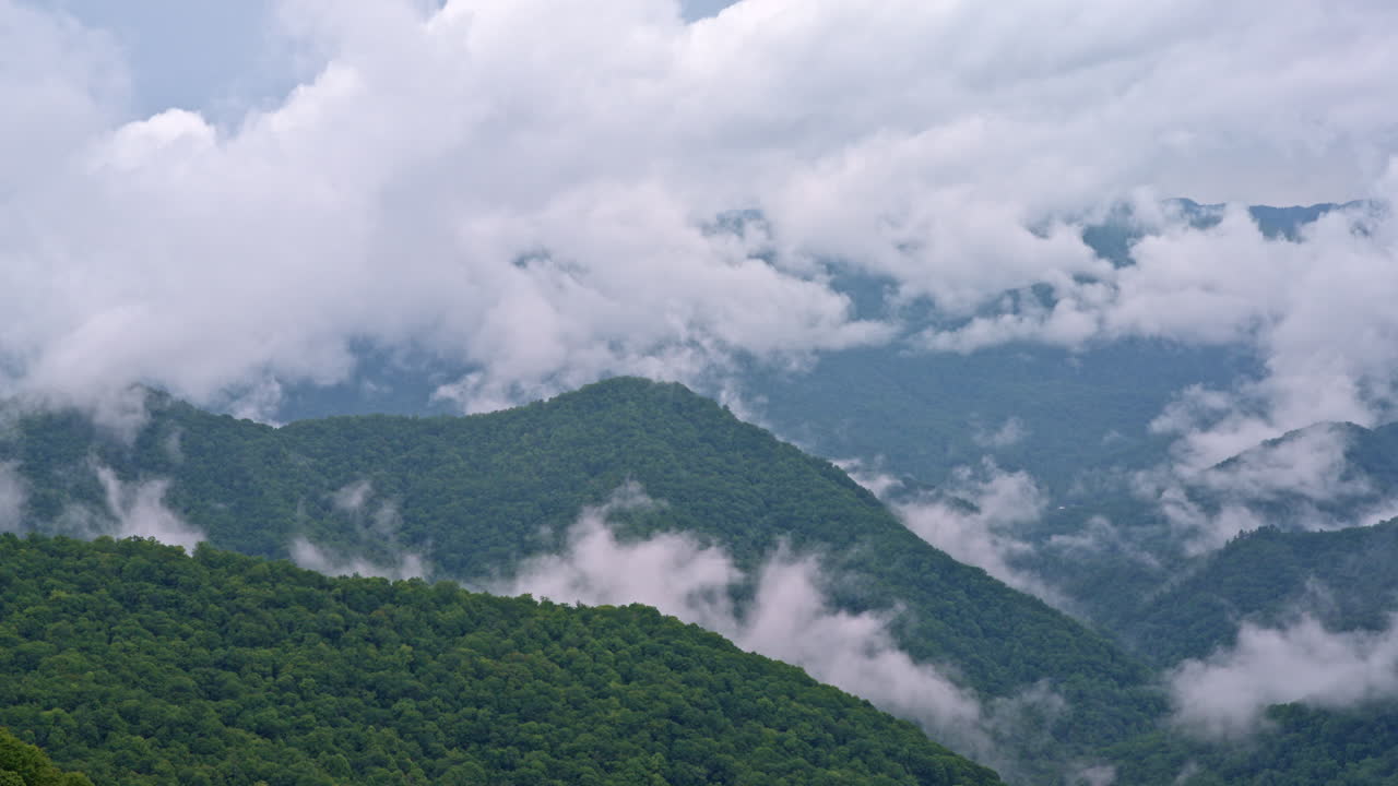 Drone footage reveals a mystical, mist-laden Smoky landscape