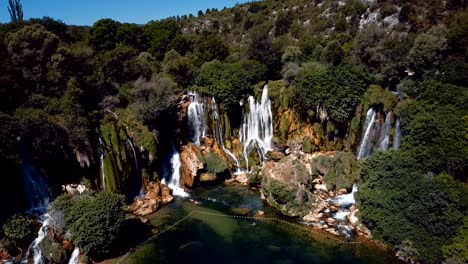 flight near kravica waterfall, bosnia and herzegovina.