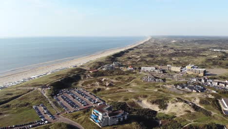 Ciudad-Turística-Costera-O-Distrito-Aan-Zee,-Holanda