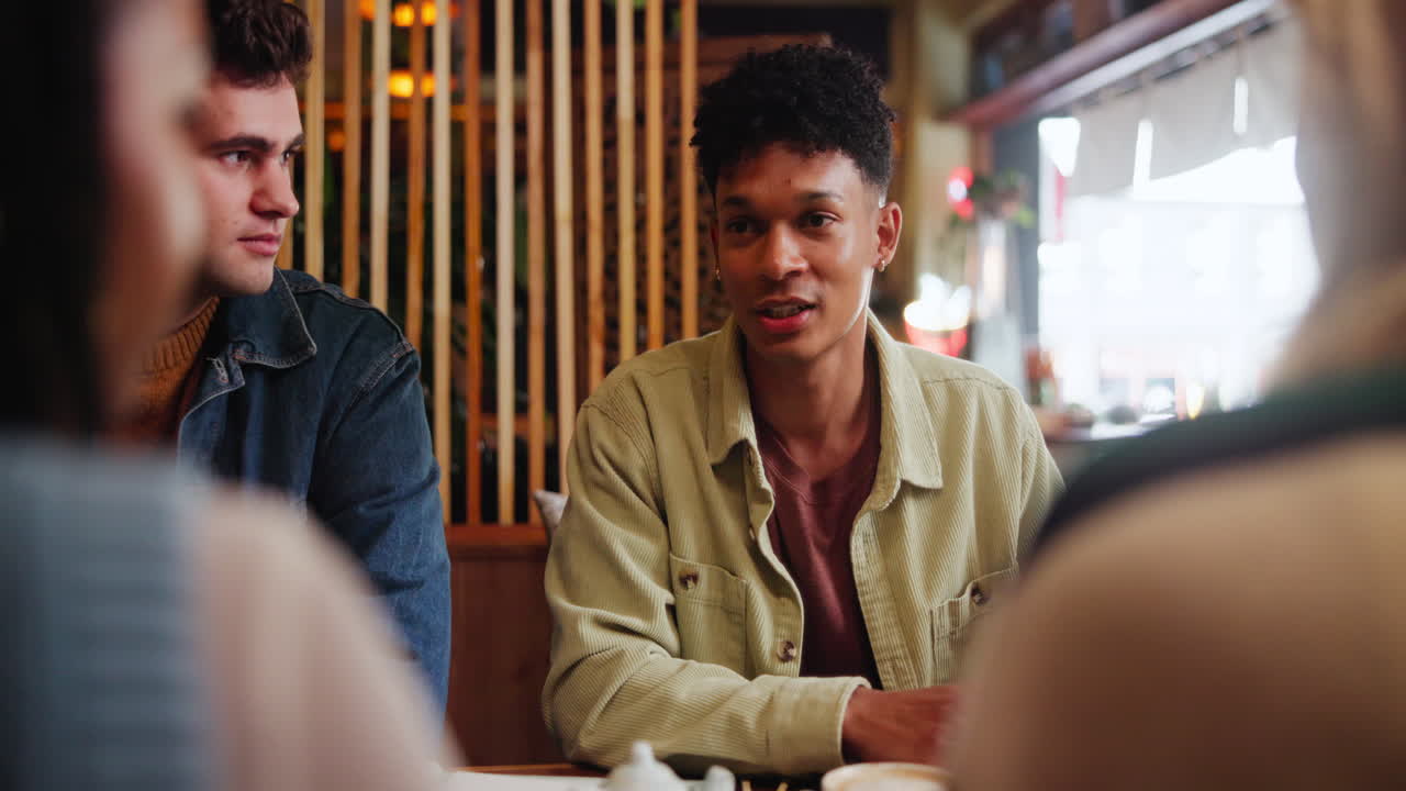 Group of friends at a restaurant