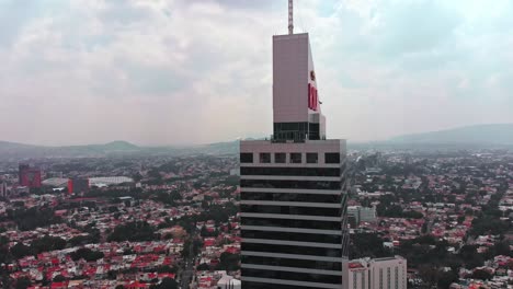 aerial view of mexico city skyscraper