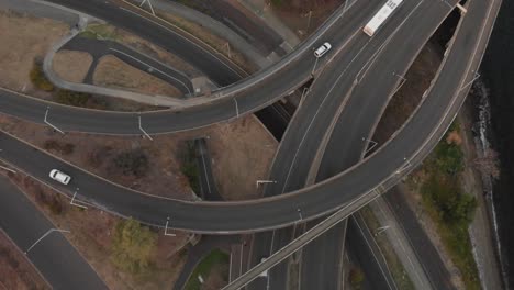 Luftaufnahme-Autobahnkreuzung