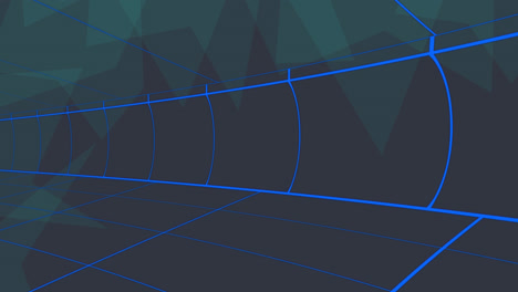 animation of blue grid over green pattern on grey background