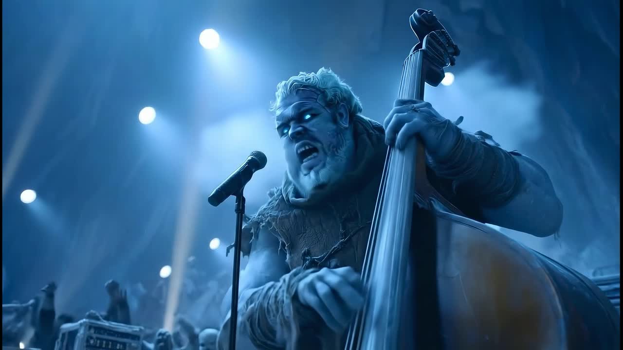 Monster Performing Music Concert