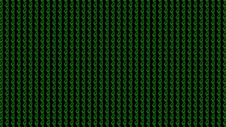 Christmas Tree Tiled Background Animation Pattern in Glowing Green and Black