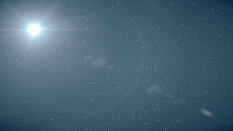 flying in space