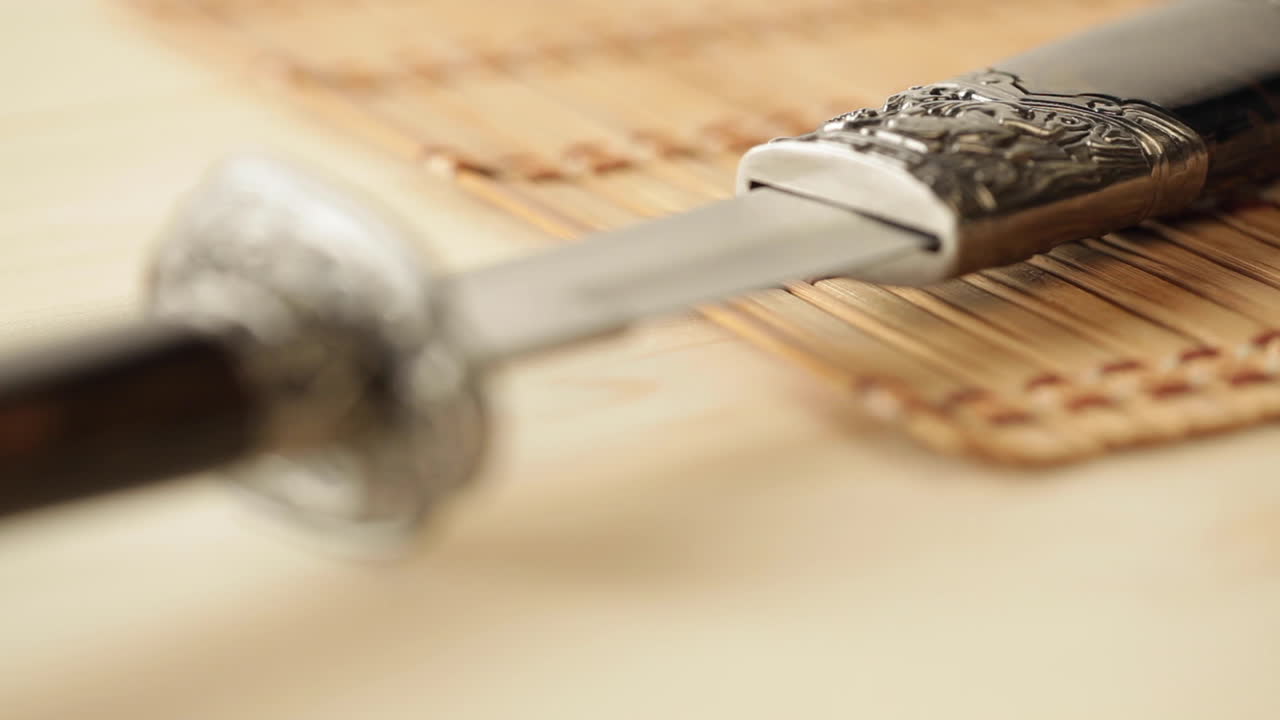 일본 검, 선 환경, 초점 디포커스, 따뜻한 빛