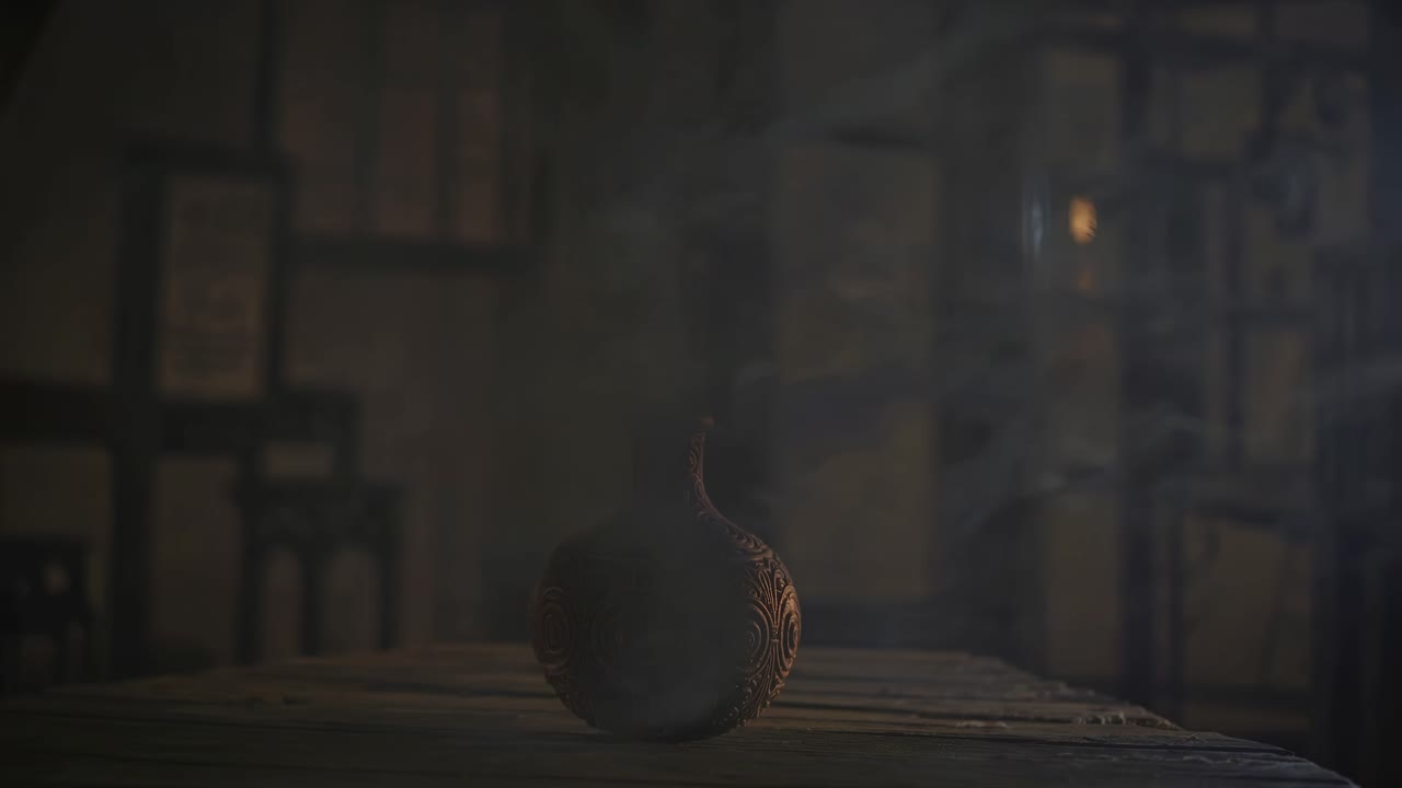 quemador de incienso con humo