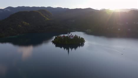 drone video from bled slovenia