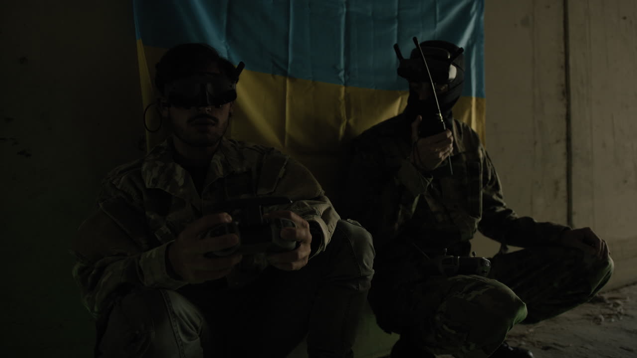 Ukrainian Pilots Inside Drone Bunker Secret Military War Bombing Room