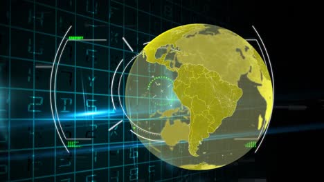 Animation-of-network-of-connections-with-globe-and-scope