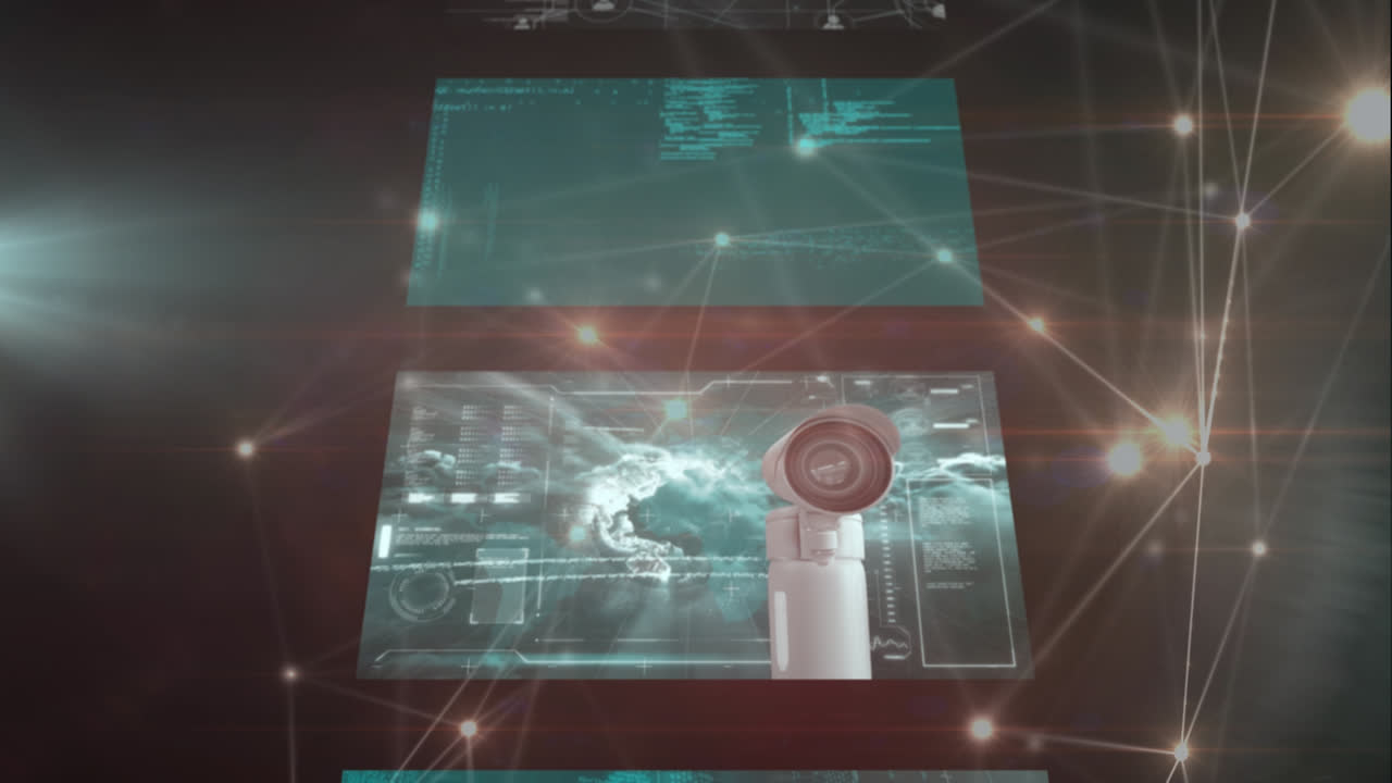 animación de la red de conexiones a través del procesamiento de datos