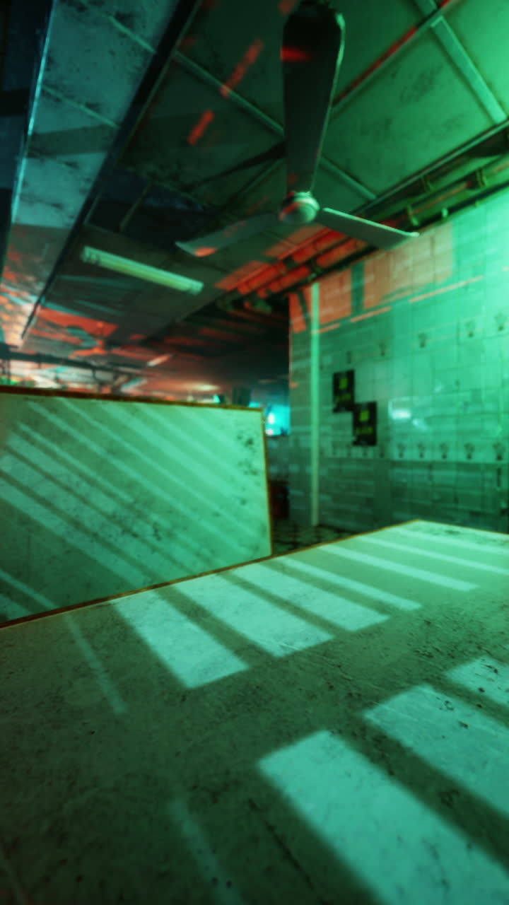 끔찍한 버려진 건물 내부