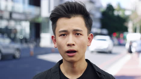 young man on a city street