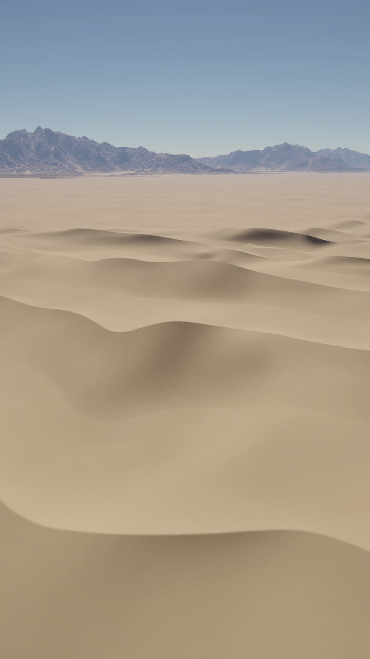 vasto paisaje desértico con dunas de arena y montañas
