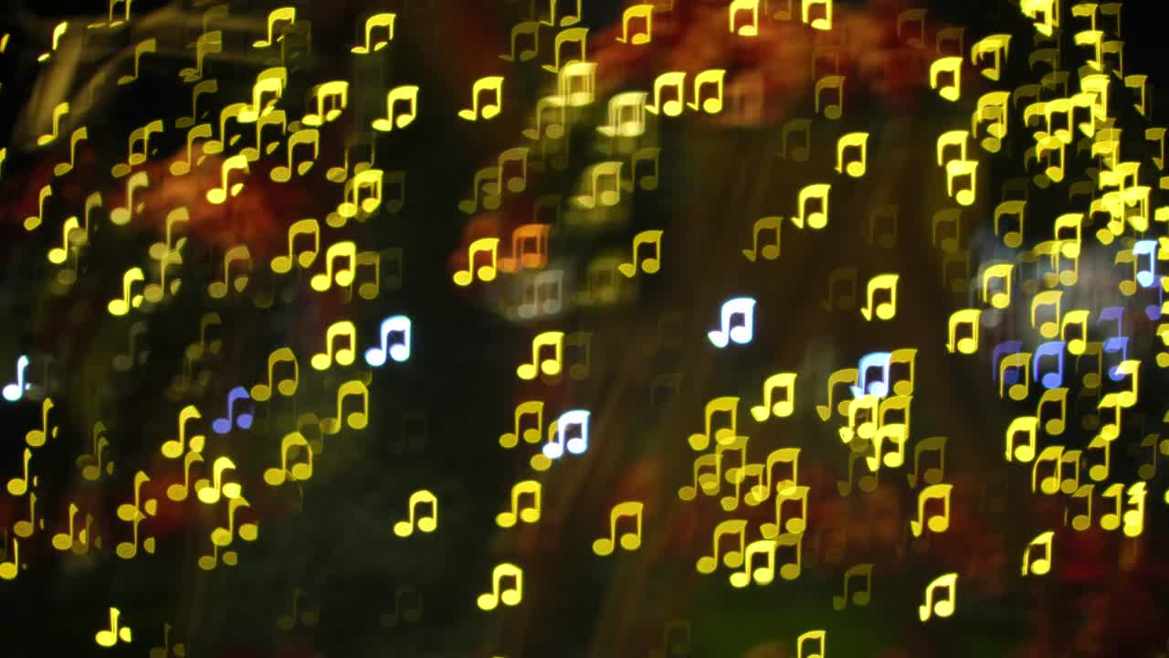 Blurry music bokeh as background