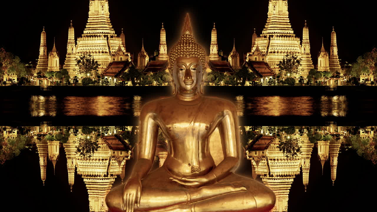 estatuas de buda doradas en Asia