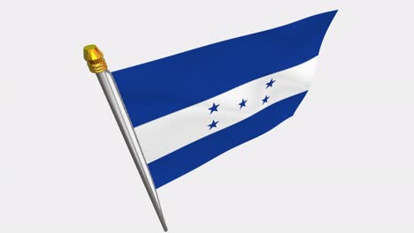 loop video of honduras flag  fluttering in the wind, slow motion video of 4k , with alpha channel