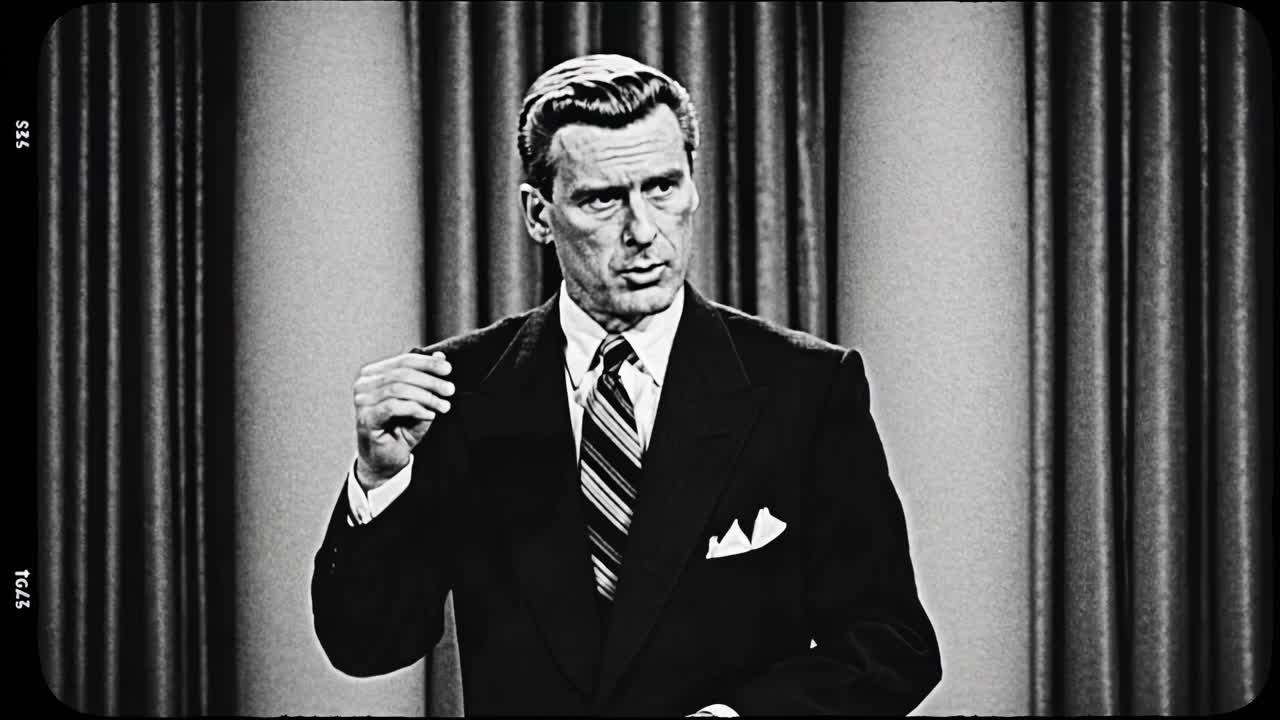 연설을 하는 남자