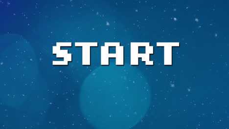 animation of start on blue background with spots of light