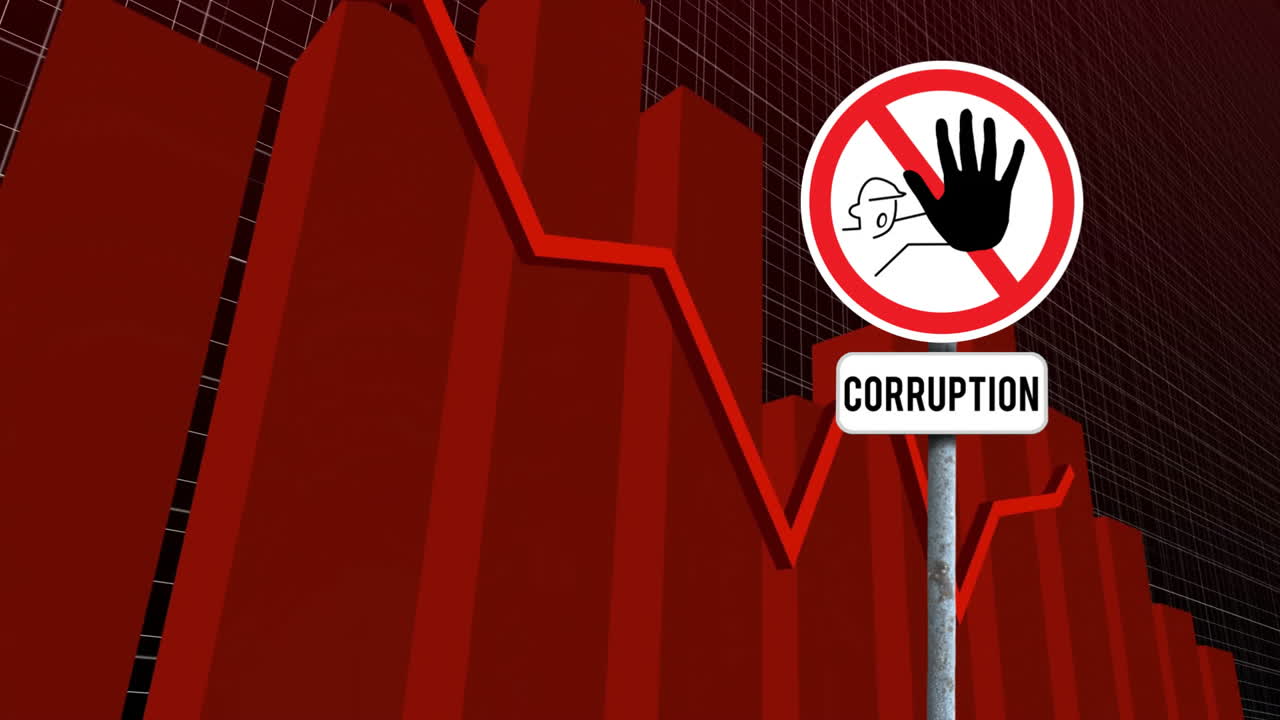 다이어그램의 애니메이션과 데이터 처리가 손상된 텍스트와 함께 경고 표지판을 통해