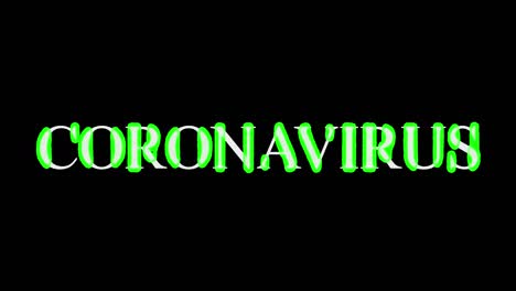 corona virus animation , "coronavirus" word that is formed from color, there are many kinds of colors, covid19 text animation, 4k coronavirus title animation